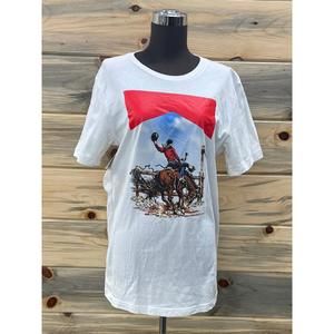 NEW SPIRIT TO A TEE marlboro cowboy t shirt in white